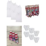 Tutku Kız Çocuk Atlet Ip Askılı Atlet Kız Slip 6 Adet Patik Çorap 6 Adet Soket Çorap Set--- - Karışık - 8 Yaş