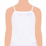 Tutku Kiz Cocuk Ip Aski Islemeli Atlet 0165 6Li Paket