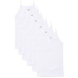 Tutku Kız Çocuk İp Askılı Düz Atlet, 6'lı Set, Beyaz, Beden 6
