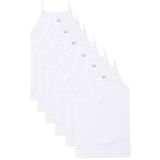 Tutku Kız Çocuk İp Askılı Düz Atlet, 6'lı Set,%100 Pamuklu, Beyaz, 8-10 Beden