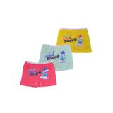 Tutku Kız Çocuk Pembe Boxer Külot 0181 3'lü Paket, Yeşil-Sarı-Pembe, 7-8 Yaş