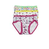 Tutku Kız Çocuk Renkli 6 Adet Karışık Desenli Slip Külot, Çok Renkli, 5-6 Yaş