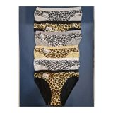 Tutku Leopar Bikini Arkası Düz Külot 6'lı Paket, Standart, TKD740, KOMBİN, kadın