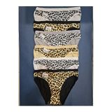 Tutku Leopar Bikini Arkası Düz Külot 6'lı Paket, Standart, TKD740, KOMBİN, kadın