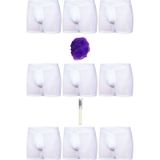 Tutku Likralı Elastan Beyaz Erkek Boxer 9'Lu Set + Kalem Parfüm + Lif