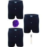 Tutku Pamuklu Düğmeli Lacivert Erkek Boxer *3'Lü Set + Kalem Parfüm + Lif