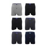 Tutku Penye Düz Boxer, 6'lı Paket, Karışık Renk, 2XL Beden, Erkek
