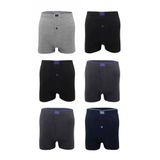 Tutku Penye Düz Boxer, 6'lı Paket, Karışık Renk, 3XL Beden, Erkek