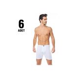 Tutku Ribana Arjantin Boxer 6'lı Paket, XL, TZCTER0111Y, BEYAZ, erkek