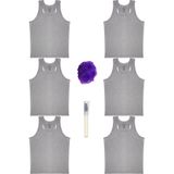 Tutku Ribana Likralı Sporcu Rambo Gri Erkek Atlet, 6'lı Set + Kalem Parfüm + Lif, S Beden