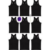 Tutku Ribana Sporcu Rambo Erkek Atlet, Siyah, S Beden, 9'lu Set + Kalem Parfüm + Lif