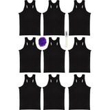 Tutku Ribana Sporcu Rambo Erkek Atlet, Siyah, XL Beden, 9'lu Set + Kalem Parfüm + Lif