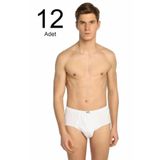 Tutku Seher Yıldızı 0005 (5NO-XL) 12 Adet Penye Kom %100 Pamuk Slip Erkek Külot beyaz