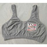 Tutku Turcabine Kadın Pamuklu Gri Renk Yarım Atlet Büyük Beden Anne Battal 8xl 9xl 10XL Sütyen 1 Adet--- - Karışık