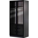 Tutku Yatak Corner 2 Cam Kapak 3 Çekmece Zincir Dolap / Yüklük 200 Cm