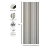 TUTKUNLAR PANEL Akustik Duvar Paneli Çıtalı MDF Ahşap Ses Yalıtımlı Dekoratif Duvar Kaplama Slat Wall Panel Keçeli TV Arkası Dekor Kaplama 100x280 cm Beyaz