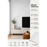 TUTKUNLAR PANEL Pvc Duvar Paneli Uv Mermer Desen Dekoratif Duvar Kaplama Suya Dayanıklı Uv Marble Sheet TV Arkası Dekor Kaplama 122x244 cm Black Gold ( 4 parça halinde gönderilir )