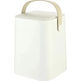 Tutma Saplı İç Kovalı Tezgah Üstü Mutfak Çöp Kovası, 8 Litre, Kilitli Kapak, Click Kapak, 24x24x30 cm (BEYAZ, 8 LİTRE)