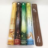 Tütsü 4 Çeşit Sandal Ağacı, Hindistan Cevizi, Vanilya, Çikolata 80 Adet Tütsü Çubuğu ve Ahşap Tütsülük - Hot Chocolate