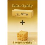 TÜTSÜ SEPETİ Butter Squishy ve Cheese Squishy 2’Li Set Tereyağı Sukuşi Peynir Sukuşi Slow Stres Oyuncakları