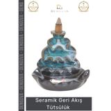 #Tütsülük İthal Seramik Dekoratif Geri Akışlı Tütsülük Estetik Hediyelik Oda Kokusu Biblo 10*11 Cm