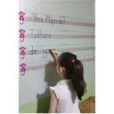 TutturX Kılavuz Çizgili Öğrenci Tahtası 100X56 cm Turuncu Statik Akıllı Kağıt Malzeme ile - Beyaz