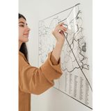 TutturX Türkiye Haritası 56x110cm Kalem Hediyeli Statik Akıllı Kağıt Tahta