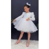 Tutu Gren Etekli Kiz Cocuk Pul Payetli Uzun Kol Kikidi Elbise Mnk0583