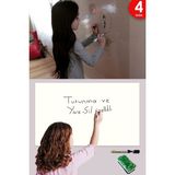 Tutunabilir Kağıt 60 x 100 cm Beyaz ve Şeffaf Yazı Tahtası Akıllı Kağıt Tahta 2 Adet + Kalem ve Silgi