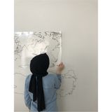 Tutunabilir Kağıt Dilsiz Türkiye ve Dünya Haritası Yazı Tahtası Akıllı Kağıt Tahta 2'li Ürün Seti 114x48 cm + Kalem