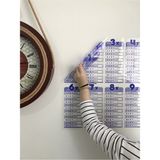 Tutunabilir Kağıt Kendinden Yapışan İngilizce Çarpım Tablosu ve Günlük Planlayıcı Poster Lacivert 100x56 cm Tekli