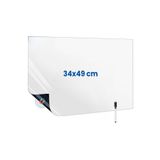 Tutunabilir Kağıt Mıknatıslı Manyetik Magnet Beyaz Tahta 34 Cm x 49 Cm Katlanabilir Silinebilir Yazı Tahtası + Kalem