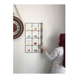Tutunabilir Kağıt Türkçe Alfabe Statik Akıllı Kağıt Tahta Ilkokul Eğitim Yazı Tahtası Kalem 100x70 Cm