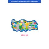 Tutunabilir Kağıt Türkiye Haritası Buzdolabı Magneti – Renkli Dekoratif Manyetik Harita