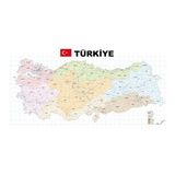 Tutunabilir Kağıt Türkiye Il Ilçe Haritası Yazı Tahtası Akıllı Kağıt Tahta Kalem Hediyeli Dekoratif 95X200 cm