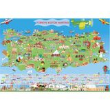 Tutunabilir Kağıt Türkiye Kültür Haritası Dekoratif 150X95 cm 1 ADET Akıllı Tahta Yazı Tahtası