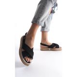 Tuuba Shoes Kadın Espadril Günlük Ayakkabı TR006Y04A - Siyah