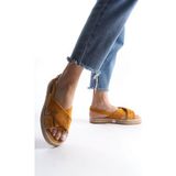 Tuuba Shoes Kadın Espadril Günlük Ayakkabı TUBA006Y04L - Hardal