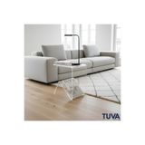 TUVA Collection ELAN Şeffaf Pleksi Yan Sehpa Komodin| Modern Minimal Tasarım Dekoratif Salon ve Yatak Odası Sehpası