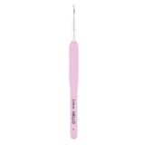 Tuva Hello Silikon Saplı Tığ, Örgü Tığı, Pembe, 2.5mm