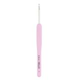 Tuva Hello Silikon Saplı Tığ, Örgü Tığı, Pembe, 3:5mm