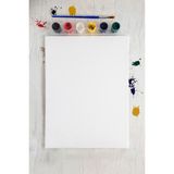 Tuval Boyama Seti, Boş Resim Tuvali ve Akrilik Boya Kiti, Hobi Sanat Resim Yapma Seti, Boya ve Fırça - 30x40 cm