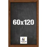 Tuvalcim Kırtasiye 60X120 cm Kara Tahta Yazı Tahtası Kahverengi Çerçeve - Siyah