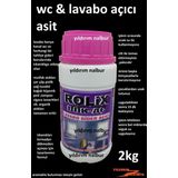 Tuvalet Açma Lavabo Aç 2kilo Tıkanık Açma Asit 2kg Yakıcı Sıvı Gider Açıcı İlaç
