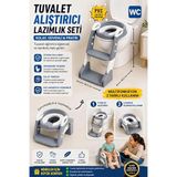 Tuvalet Eğitim Alıştırma Koltuğu Tutma Kollu Ayarlanabilir Lazımlık Klozet Pisuvar Kapağı Adaptörü