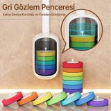 Tuvalet Fırçası Seti Otomatik Kapak Braket Duvara Monte Şeffaf Hazneli Tek Kullanımlık Wc Klozet E Beyaz - Gri