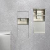 Tuvalet Kağıdı Fayans Duvar Kulübesi, Gizli Çıkarılabilir Depolama Alanı Çöp Kovası, Mutfak/Banyo için Duş Evi (Beyaz, 28,2 x 65,3 x 13,5 cm)