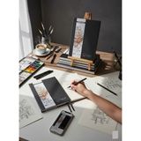 Tuvalist Sanat Eserleri A4 Premium Eskiz Defteri – Sert Keten Kapak, Dikişli, 140 G/m² Dokulu Kağıt (160 Sayfa ,dikey Form)