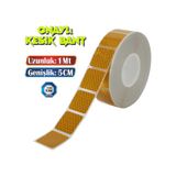 Tüvtürk Onaylı 1 Metre Sarı Parçalı Reflektörlü Reflektif Fosforlu Şerit Bant Kesikli İkaz Bandı