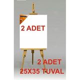Tuvval 25X35 Tuval 2 Adet Öğrenci Kullanımı İçin Uygun Sanatsal Malzeme